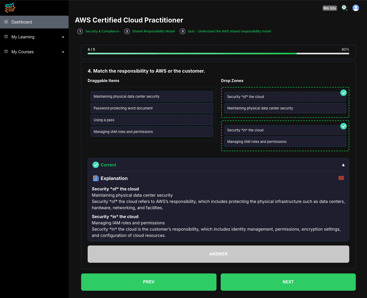 FullStackInterview drag and drop question and answer review screenshot
