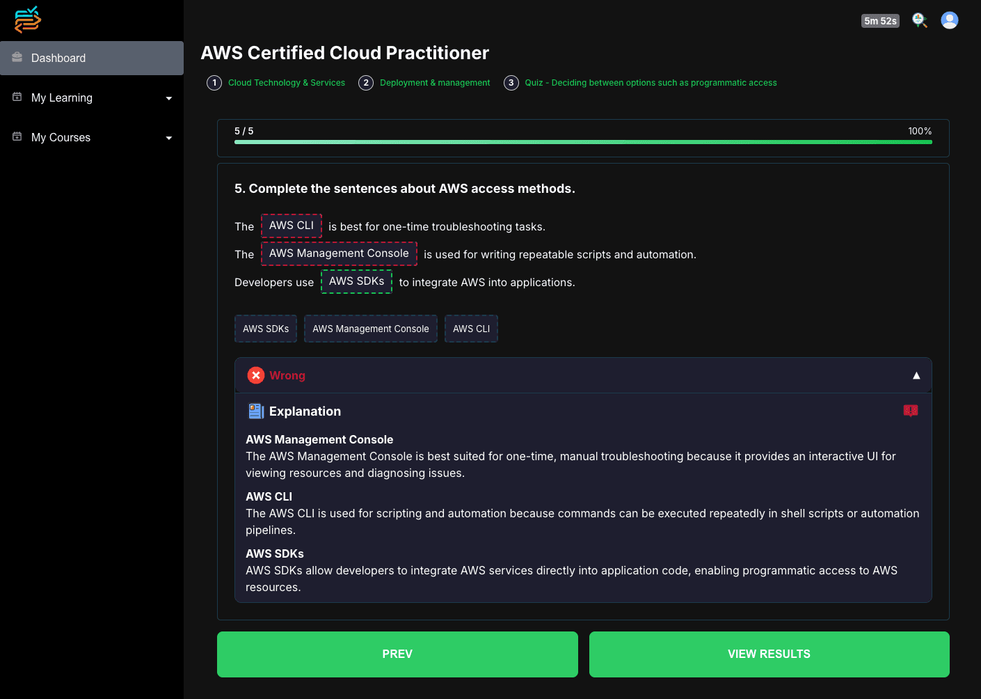 FullStackInterview drag and drop question and answer review screenshot