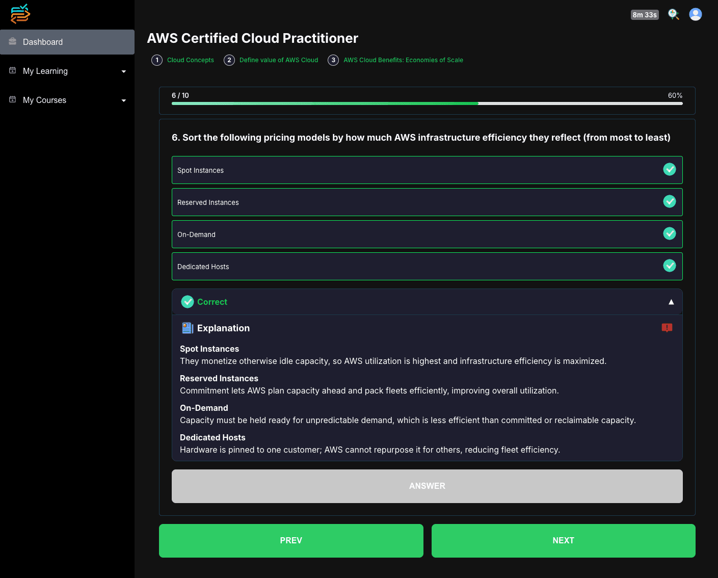 FullStackInterview sort the answer question and answer review screenshot