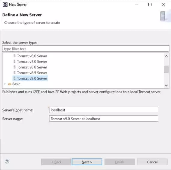 Figure 11: Host name and Server name
