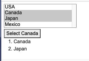 Figure 3: React controlled multiple select examples