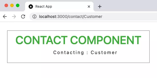 Figure 3 : Accessing url parameters in React JS example 2