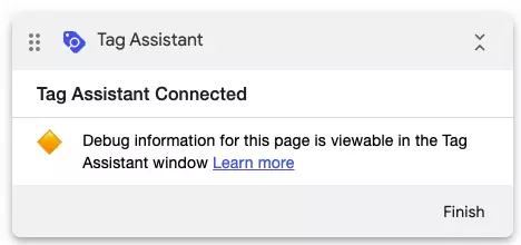 Figure 5 : GTM tag assistant connected