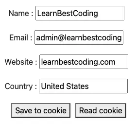 Figure 1: React Js Set Cookies