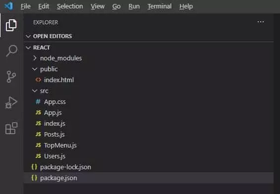 Figure 1 : React js Project structure