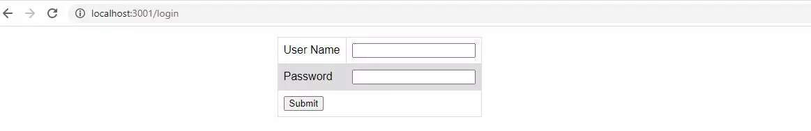 Figure 5 : Login page to set the context